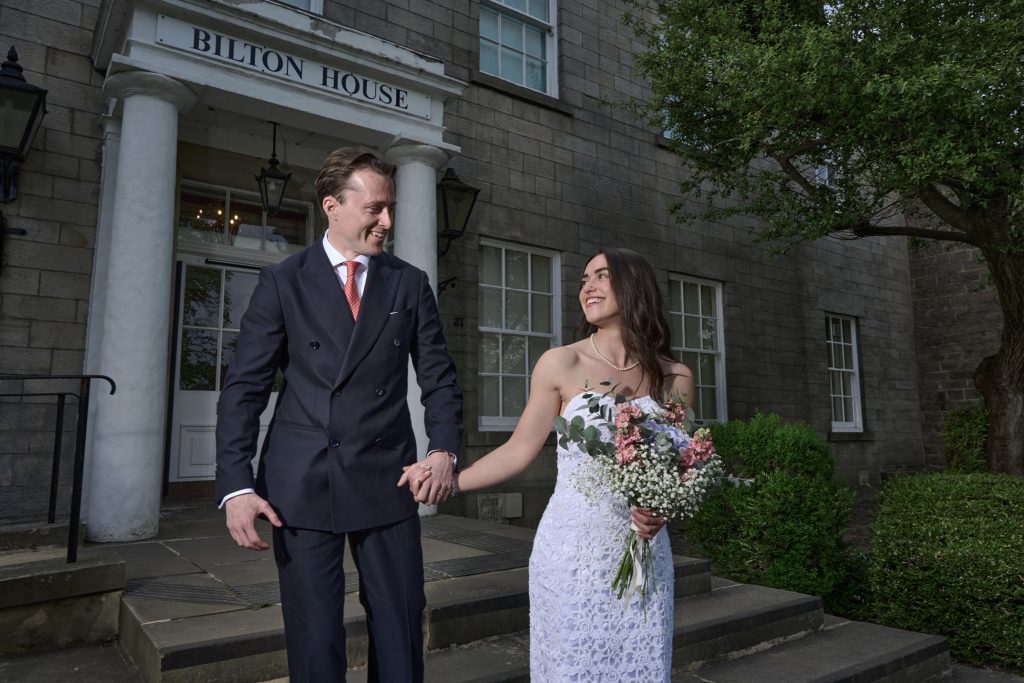 Romantic couple photoshoot in the gardens of Bilton House Harrogate