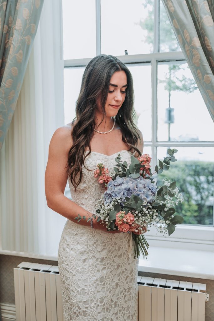 Editorial bride portrait session at Harrogate Register Office in Yorkshire